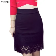 Высокая талия кружева подол кисточкой Bodycon юбка платье-карандаш Бандажное Короткое Сексуальное черное большое ярд сумка бедра юбка 045-924