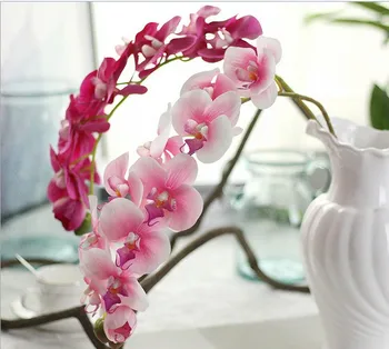 

10PCS/ 11 head handle gluing Phalaenopsis flower simulation Home Furnishing European decorative plant simulation