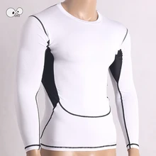 Футболка для бега быстросохнущая мужская с Длинным Рукавом Рашгард компрессионные для ММА фитнес-одежда тренажерный зал Йога Спортивные костюмы джерси мужские футболки