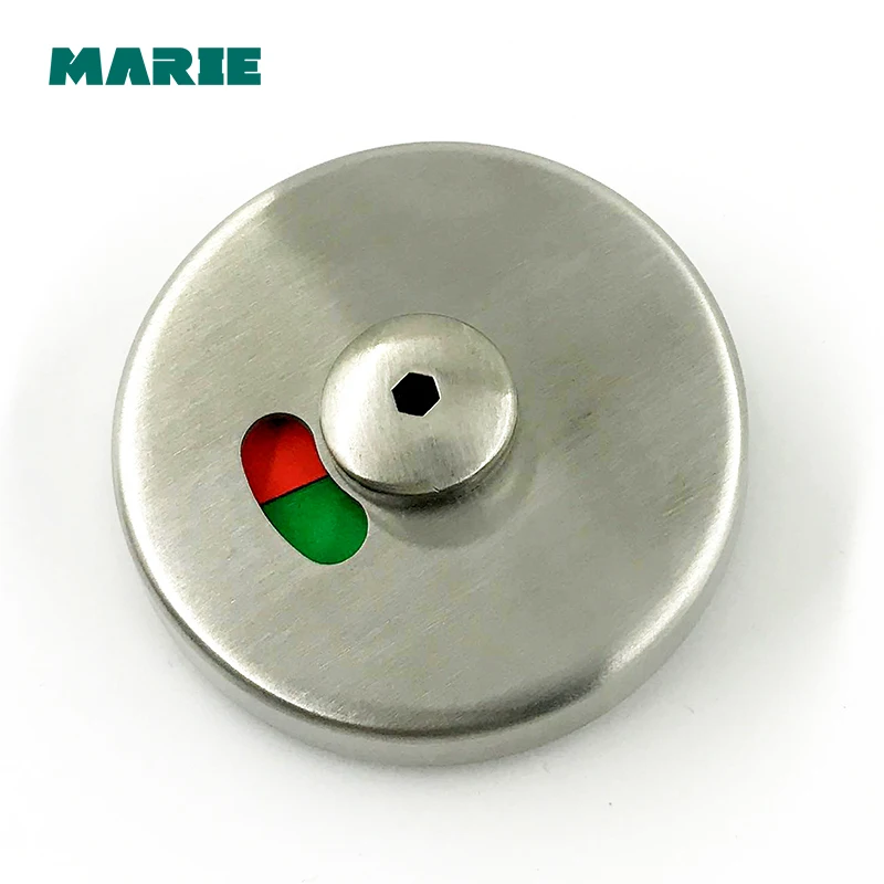 304 Stainless Steel Door Lock Instructions Public Restroom Toilet Partition Door Lock Vacant Engaged Indicator Bathroom