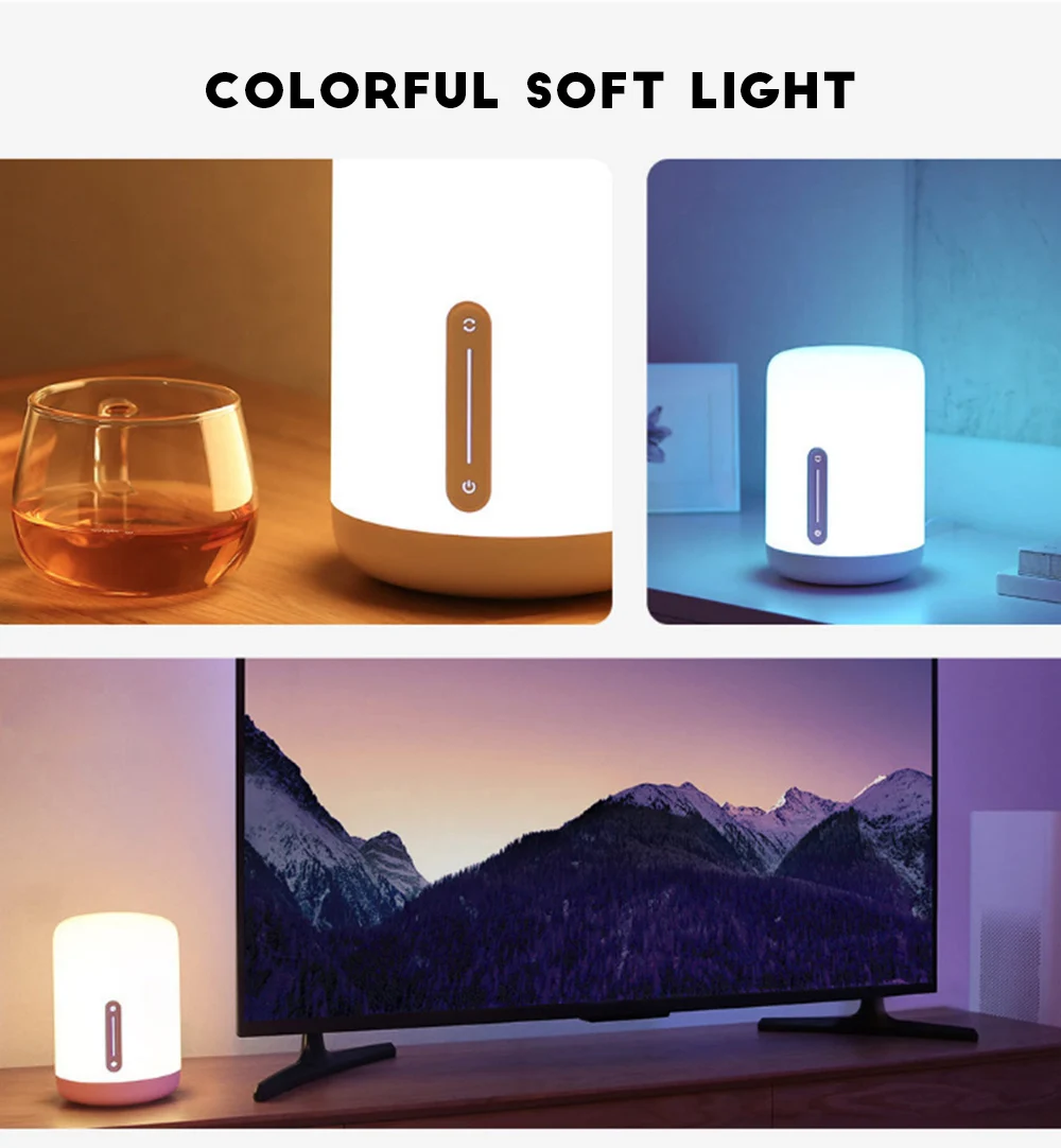 Xiaomi Mijia Bedside Lamp 2 Smart Night Light Voice Control LED Lamp Touch Control Mi Home App Led Bulb For Apple Homekit