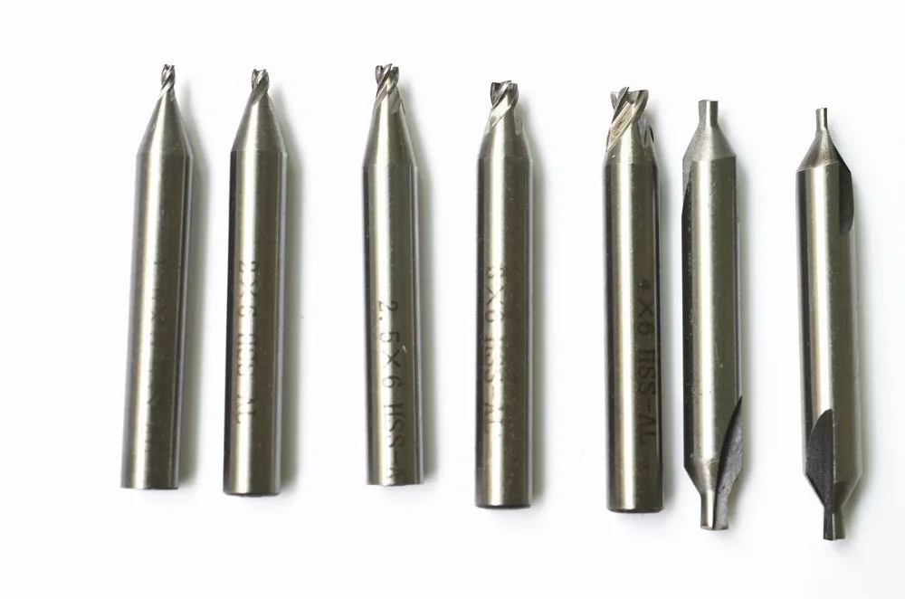 

17 pcs/lot End Mill Milling Cutter For Key Cutting Machine Parts Locksmith Tools Cutters Bits Steel Drill