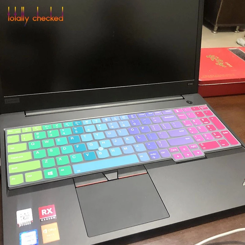 Силиконовая клавиатура для ноутбука L580 15 ''для lenovo ThinkPad T590 E590 P51S P52S E580 T570 T580 15,6 дюймов - Цвет: rainbow