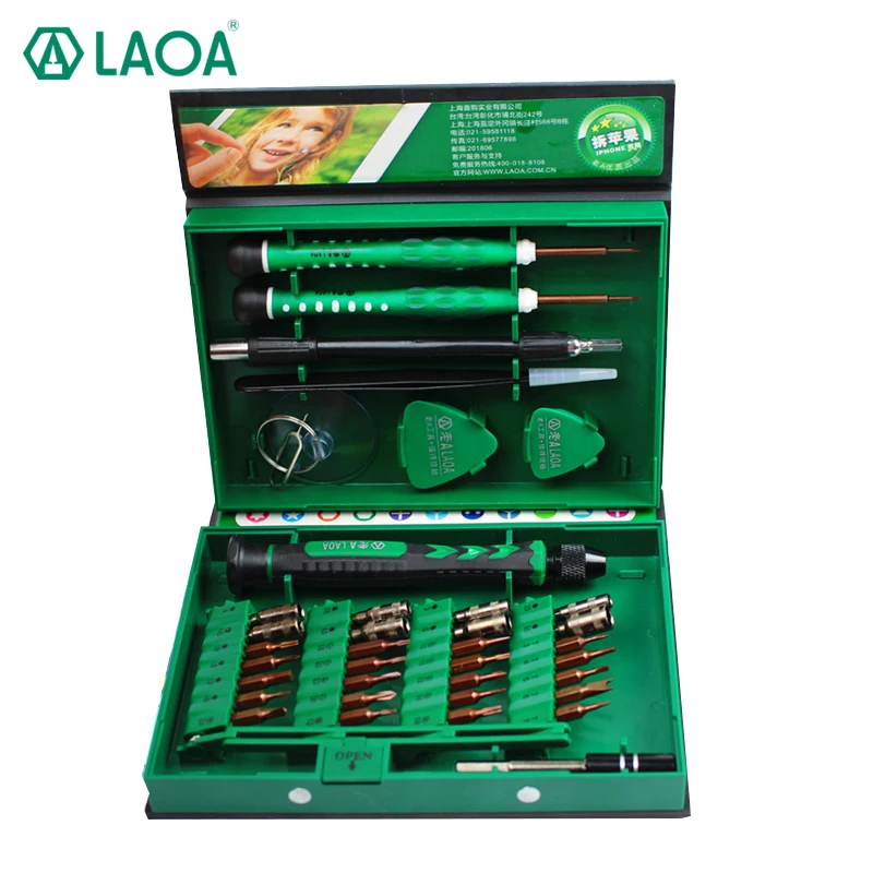 LAOA 38 in 1 ремонт ноутбука инструменты Kit точные отвертка набор ручных инструментов для сотовых телефонов, ноутбук быстро судоходства, ремонт ...
