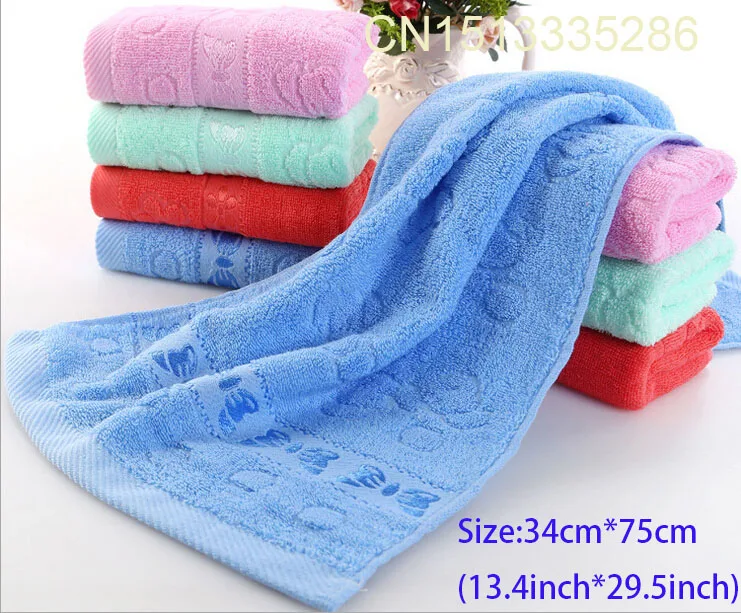 New 2015 Fashion Face Shower Towel Wholesale Soft Cotton Toallas High Quality 34cmx75cm Three