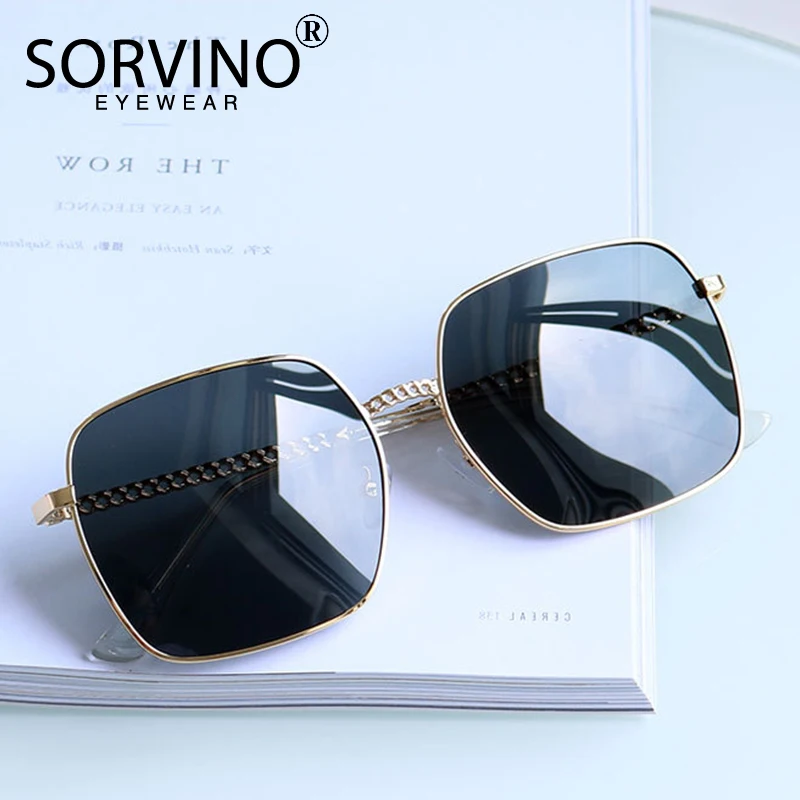 

SORVINO Retro Designer Square Sunglasses Men Women Polarized 2019 High Quality Luxury Brand Oversized Sun Glasses Shades P379