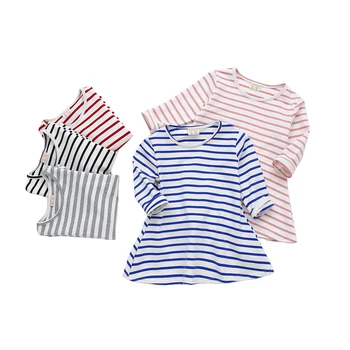

Free shipping Spring autumn baby girls cotton striped explosions tide girl princess dress