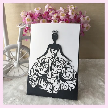 

Exquisite design latest low price beautiful girl invitation card for Adult Ceremony celebration various colors custom letters