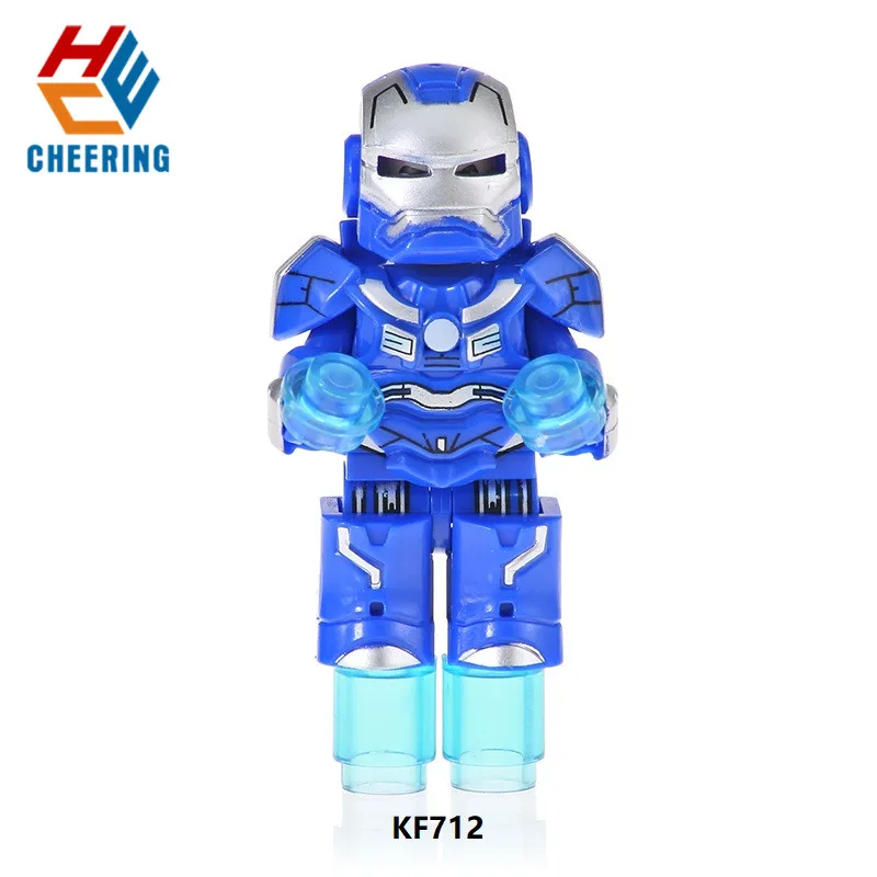 

Single Sales Movie4 Character Iron Man Mark Rescuer With Shield Weapon Building Blocks For Children Toys Kids Gift KF712