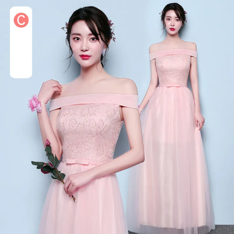 YNHS003F # розовые платья подружек невесты выпускное платье длинное вечернее для