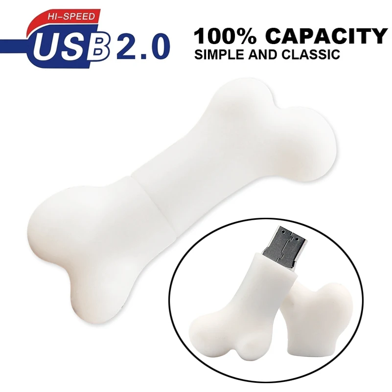 

Small Bone usb flashdrive memory Stick Special Shape USB Flash Drive photography gifts USB 2.0 Pendrive 64gb 32GB 128mb pendrive