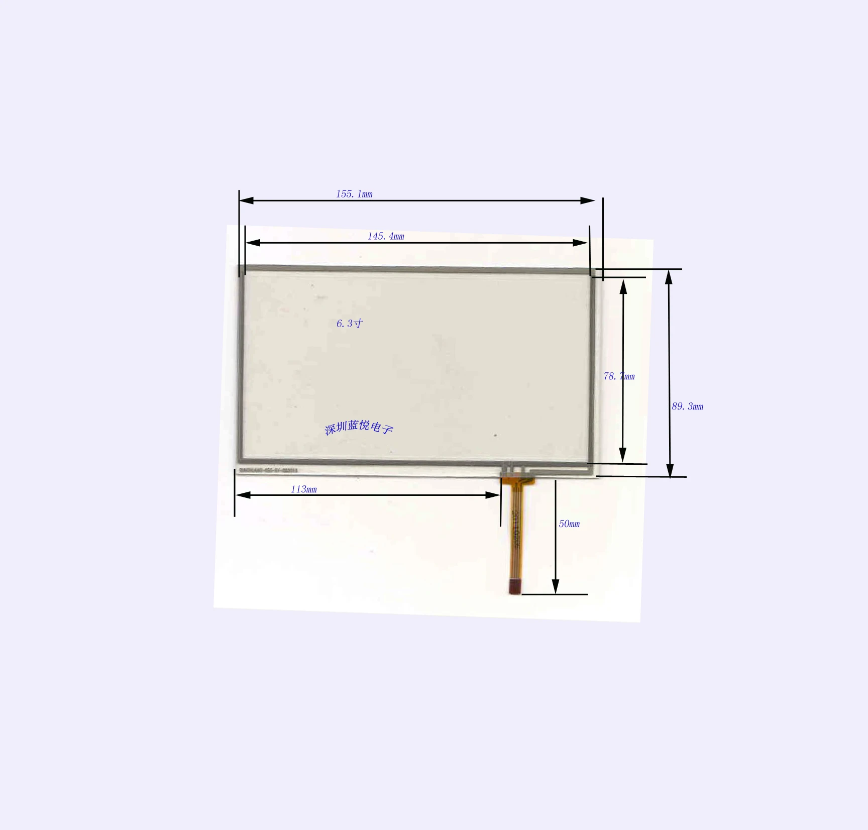 

ZhiYuSun Free shipping 6.3 FourWire Resistive Touch Screen 155 89mm Touch Screen 6.3 Touch Screen Digitizer