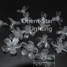 100 шт./лот, высокое качество, Вишневое дерево, 34*18 мм, мягкий прозрачный ПВХ, вишневый цветок, головка, подходит для 5 мм светодиодный