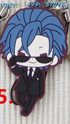 5 1 шт. аниме брелок Uta No Prince-sama HIjirikawa Masato Ittoki Otoya Natsuki резиновый брелок для ключей Подвеска для телефона kulcstarto - Цвет: 5