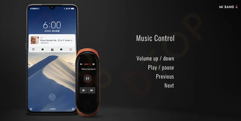 Xiaomi mi-браслет 4 смарт-браслет mi Band 4 фитнес-браслет 0,9" AMOLED цветной сенсорный экран управление музыкой пульсометр BT