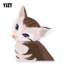 YJZT 11 CM * 14 CENTÍMETROS Animal Engraçado Gato PVC Estilo Do Carro Etiqueta Do Carro Decalque Do Carro Decoração 5-1328
