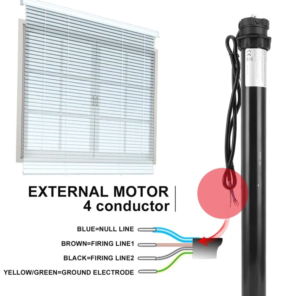 

Household FT45B 30Nm Roller Shutter Motor 230V 60mm Electric Roller Blinds Motor Tubular Automatic Curtains Motor Limit Motor