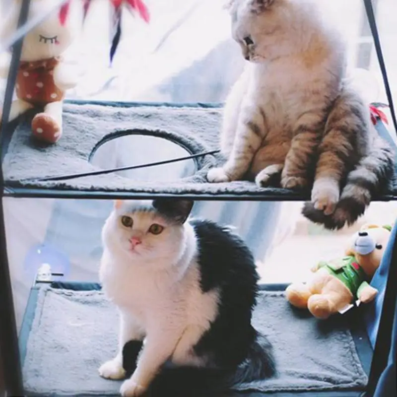 

Cat hammock installation window cat lazy sucker warm bed pet cat lounge soft and comfortable bed