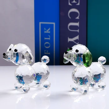 

K9 Crystal Lovely Dog Figurine Handmade Miniature Glass Animal Craft Home Decor Ornament Trinket Gift Children Toy