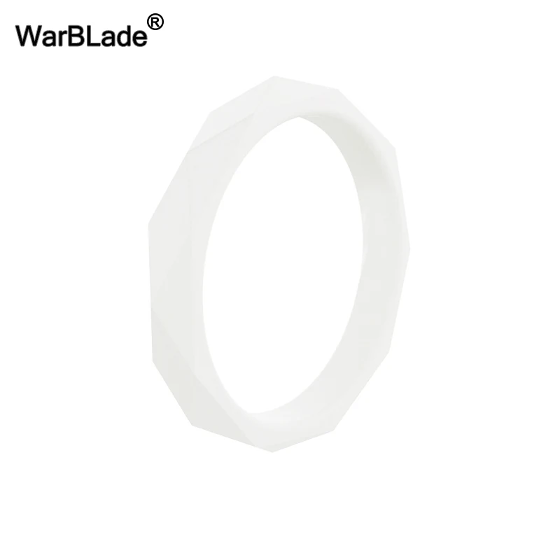 WarBLade 3mm Diamand Silicone Rings Hypoallergenic Flexible For Women Wedding Rubber Bands Food Grade FDA Silicone Finger Rings 
