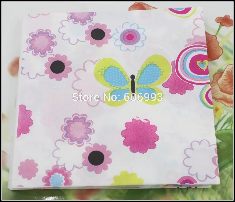 [RainLoong] c бумажная салфетка-бабочка с цветком события и вечерние ткань с изображением насекоиого салфетка поставка украшения 33 см* 33 см 20 шт./упак./лот