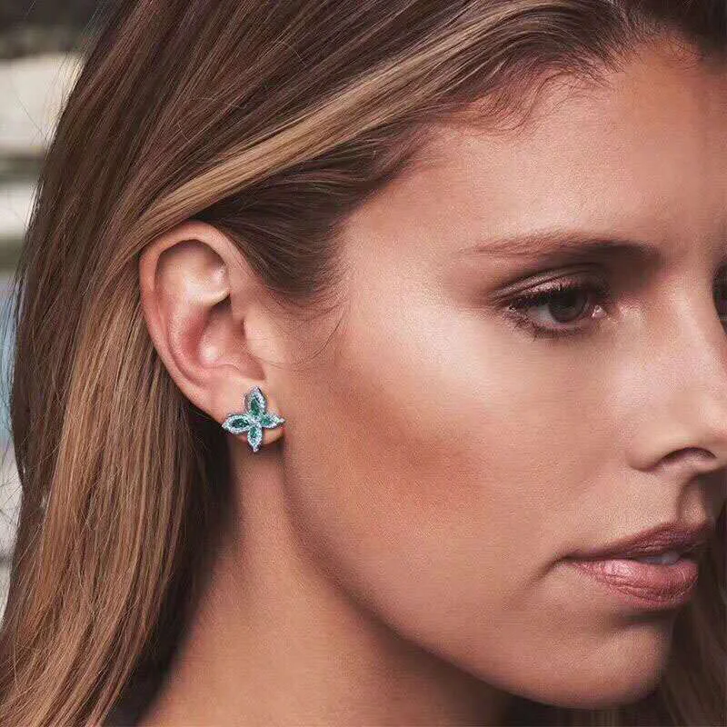

Be 8 Women Stud Earrings High Quality AAA Cubic Zirconia Stone Butterfly Shape Stud Earring Pendientes Mujer Moda E764