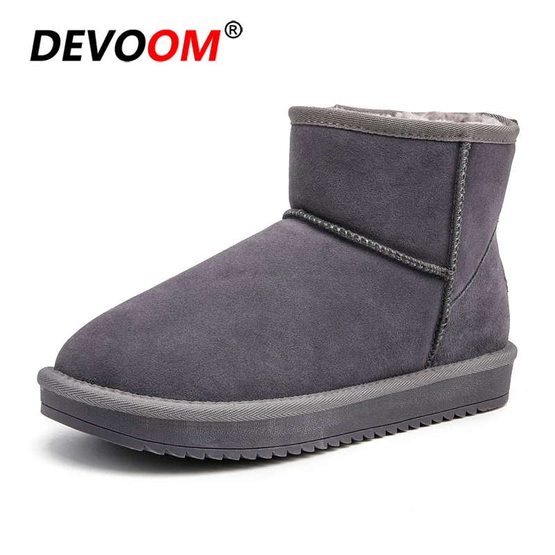 

Fashion Slip on Plush Booties 2018 Woman Boots Shoes Winter Peluche Snow Boots Women Suede Nubuck Leather Fur Ankle Plus Size