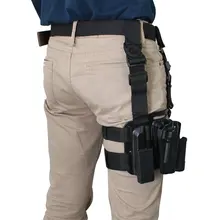 Funda del muslo a la pierna militar, táctica rápida, con bolsa de revistas para Glock 17 19 23 32 36