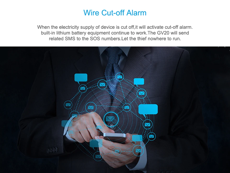 mini gps tracker GPS +AGPS + LBS tracker GV20 ACC detects power failure instant alerts with box gps locator