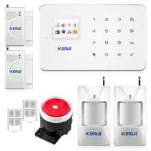 2016 kerui new wireless phone app gsm alarm system home security alarm PIR Motion Touch Screen Alarm Panel
