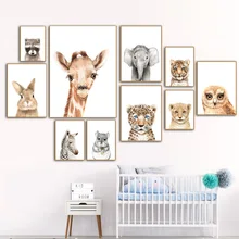 дешево! Акварель Воздушный Шар Кролик ЛЮБОВЬ Nordic Плакаты и Принты Wall Art Холст Картины Настенные Лучший!