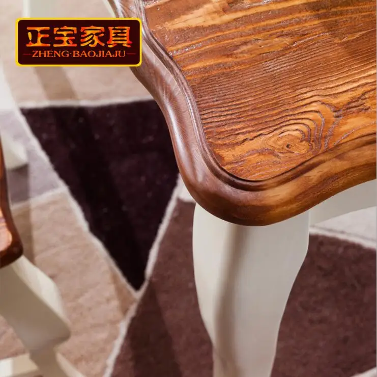 Antique Style Italian Dining Table, 100% Solid Wood Italy Style Luxury marble Dining Table Set o1107