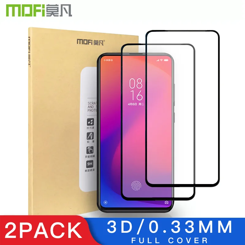 

Mofi 2 Pack 3D Screen Protector For Xiaomi Mi 8 Glass Full Coverage LCD 0.33mm For Xiaomi 8 Thin Protective 9H + Anti Glare