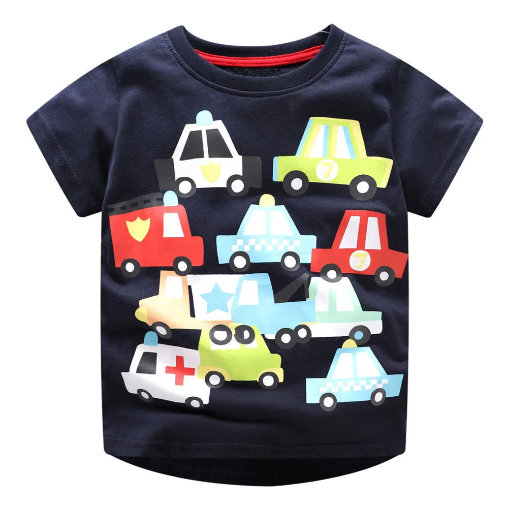 Littlemandy/топы для мальчиков, футболка с принтом в стиле сёрфинга, динозавра, футболки для малышей, летняя одежда, 19 детских футболок для мальчиков, одежда для детей - Цвет: 6039