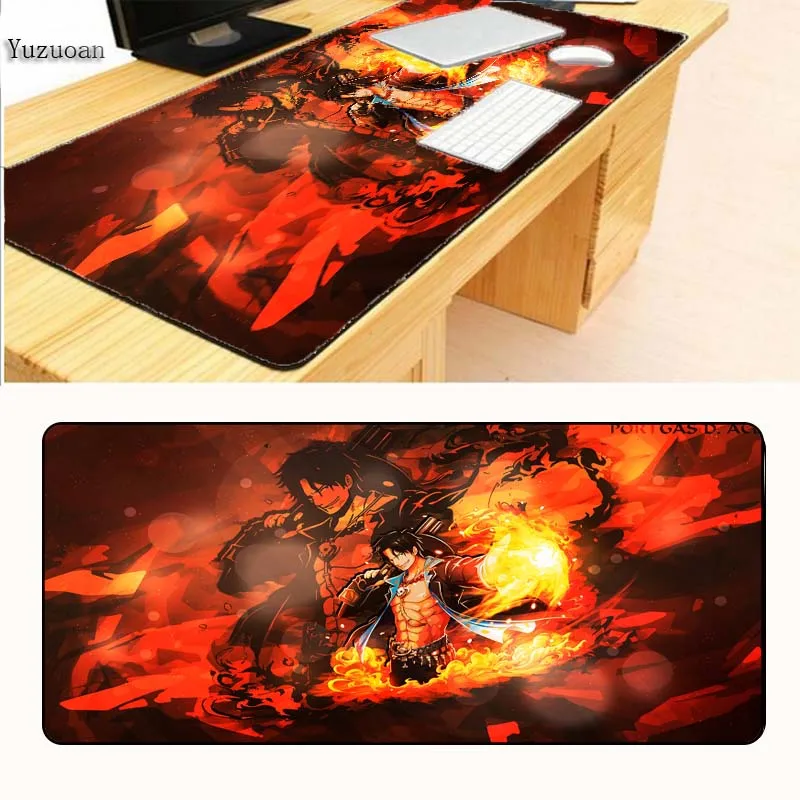 

Yuzuoan Personalized Cool Fashion Luffy One Piece Silicone Pad to Mouse Game Size for 300x600x2mm/ 400x900x3mm Large Mouse pad