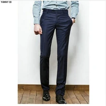 Индивидуальный заказ роскошные мужские деловые формальные платья повседневные Прямые брюки мужские костюмы брюки