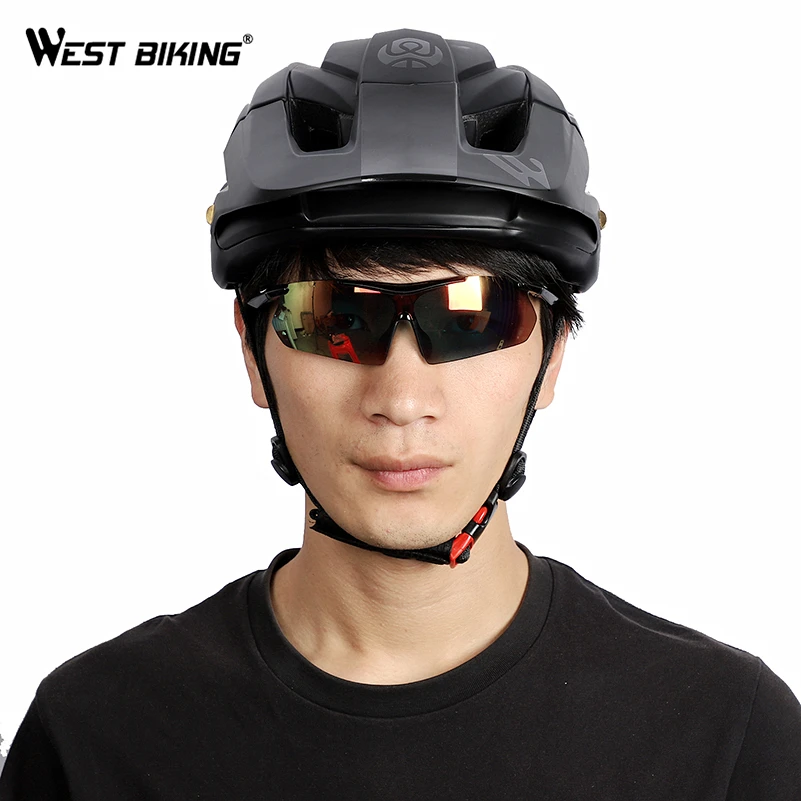 WEST BIKING велосипедный шлем 56-62 см дышащий сверхлегкий MTB цельно-Формованный горный MTB велосипедный шлем защитный велосипедный шлем