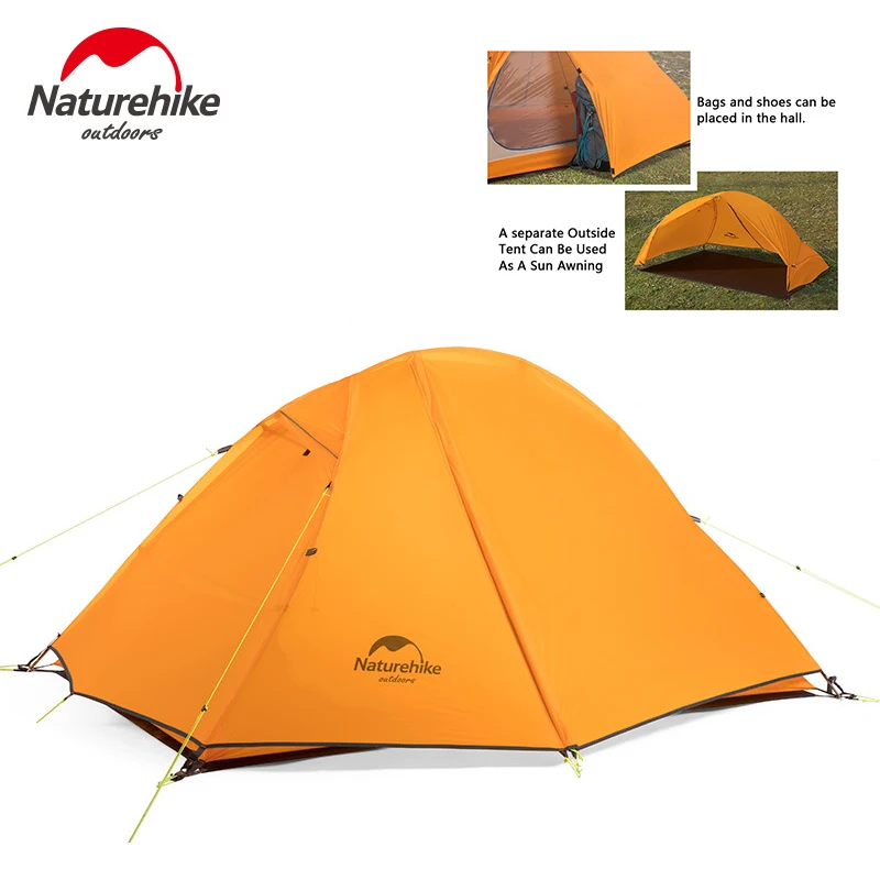 NatureHike 2 человека палатка двухслойная Сверхлегкая уличная 3 сезона
