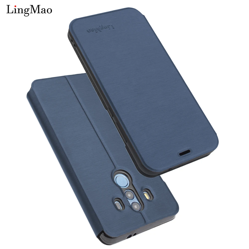 

Flip Cover Wallet Case for HuaWei Mate 10 Pro 4G LTE Kirin 970 Android8.0 6" Fingerprint Smartphone Silicone Case Original Coque