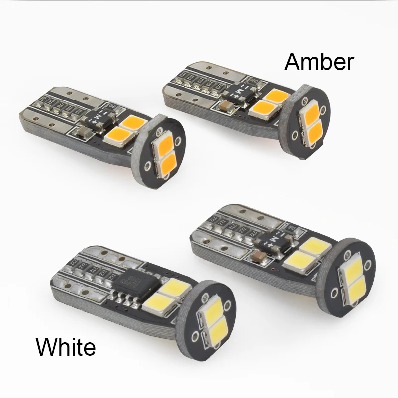 NAO 2x W5W canbus led t10 лампа без ошибок w5w 12 В Автомобильный светодиодный светильник t10 led авто Янтарный 2835 чипов Белый супер яркий 194 автомобилей