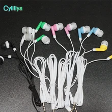 Цвет дешевый одноразовые наушники для шины или поезде или самолете для школы подарок один раз использовать черный цвет 200 шт./лот