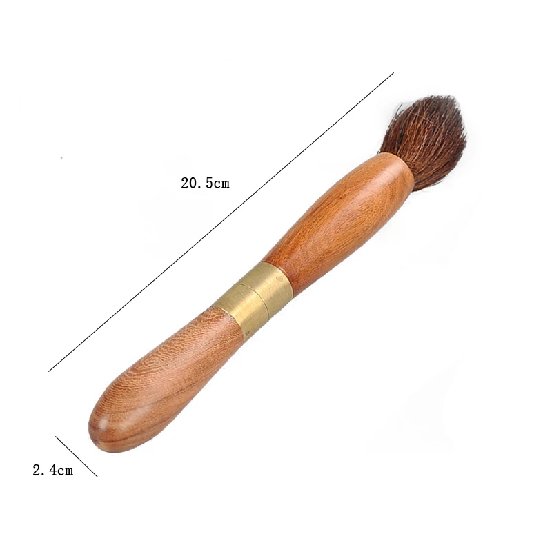 Pear Flower Wood Tea Brush+Stainless Tea Knife For Compressed Tea cake Puerh Tea Knife