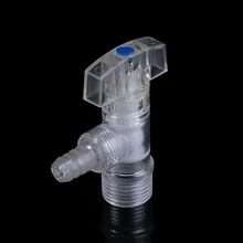 Пластиковая 1/" наружная резьба PC мягкая труба водопроводной кран садовый оросительный соединитель прозрачный кран треугольный клапан Jun17