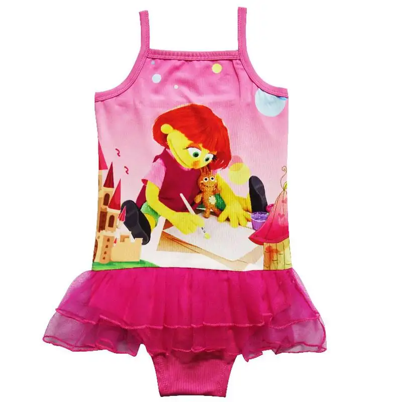 3-9Years Cartoon Swimsuit Baby Girls Swimming Clothes for Summer Children Kids Girls Dress Wear Beach Bikini Costume Clothing