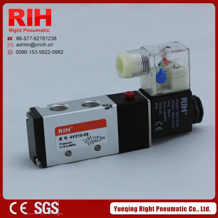 

Normally Closed Airtac Type 4V310-10 AC220V 2 Position 5 Port Pneumatic soleniod Valve