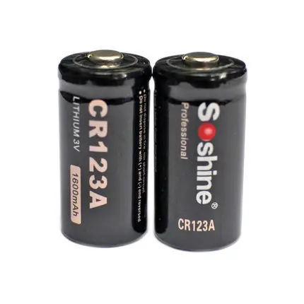 2 шт./компл. Soshine 3 0 V CR123A 16340 литиевая батарея 1600 мАч RCR123A + портативный аккумулятор| |