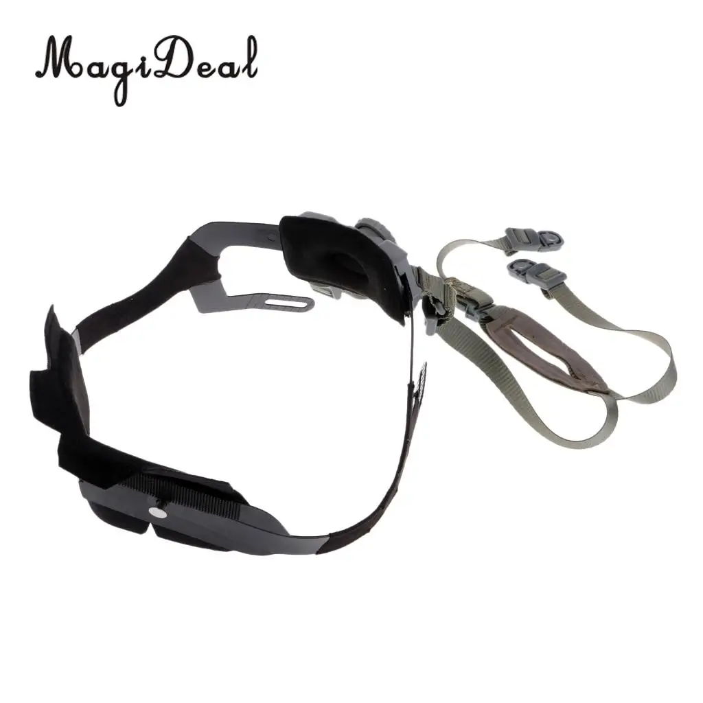 MagiDeal 4 Points Tactical Helmet Chin Strap with Bolts and Screws Lanyard Chin Pad Harness for MICH ACH Helmet