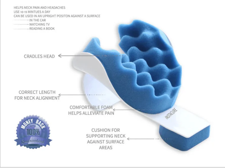 1 шт. горячая распродажа новые полезные путешествия шею подушку Theraputic Поддержка напряжение ослабитель шеи и плеч расслабься дорожная