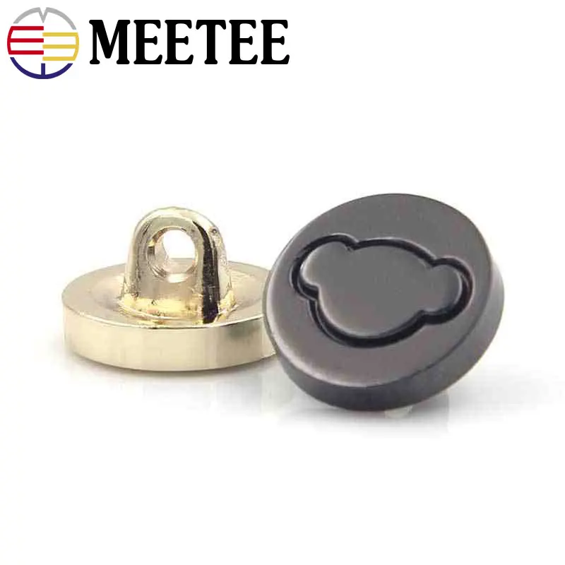 Meetee 10 шт. 12 мм металлическая кнопка голова медведя контурная гравировка рубашка