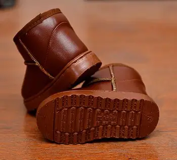 

Winter Snow Boots Leather Children Fashion Leather Snow Boots For Girls Boys Warm Boots Shoes Casual Plush Baby Toddler Shoe